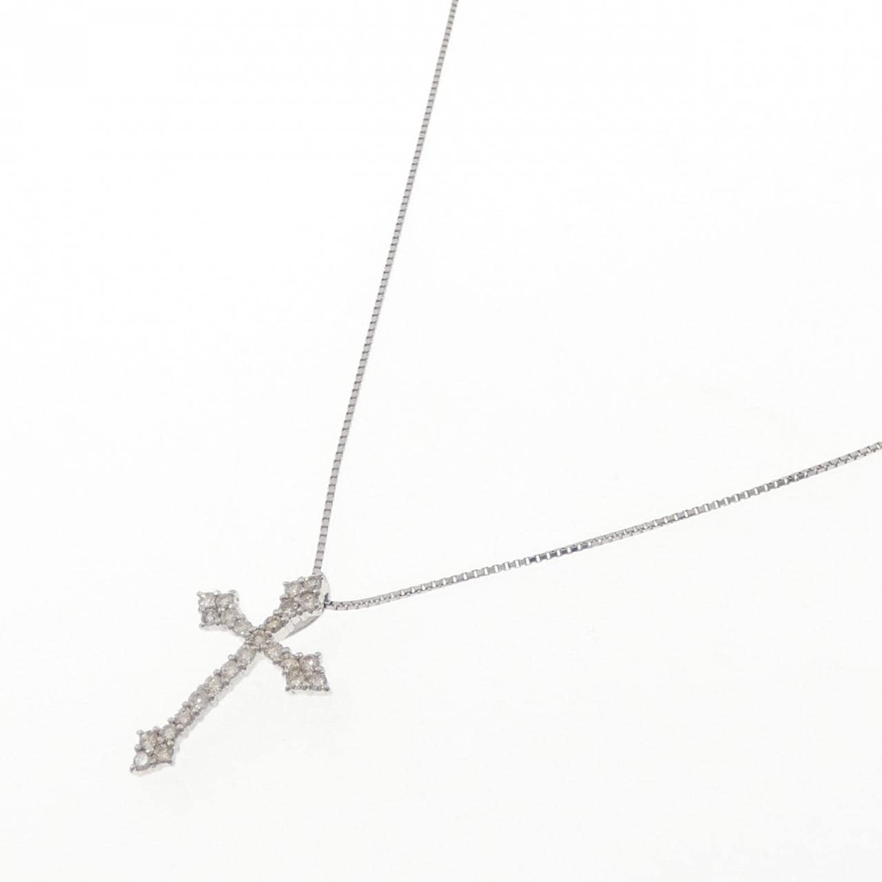 PT900/PT850 クロス ダイヤモンド ネックレス 0.5CT