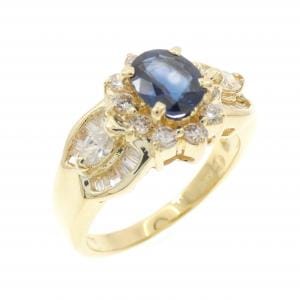 K18YG サファイヤ リング 0.89CT