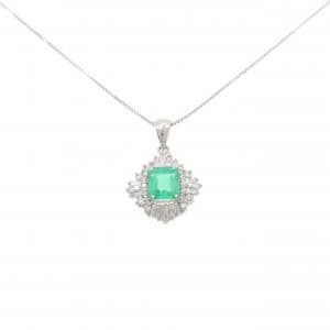 PT900/PT850 エメラルド ネックレス 1.12CT