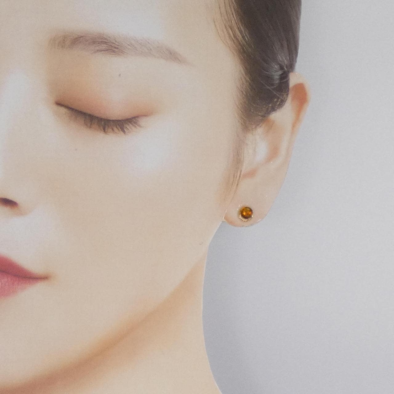 アガット 琥珀 ピアス