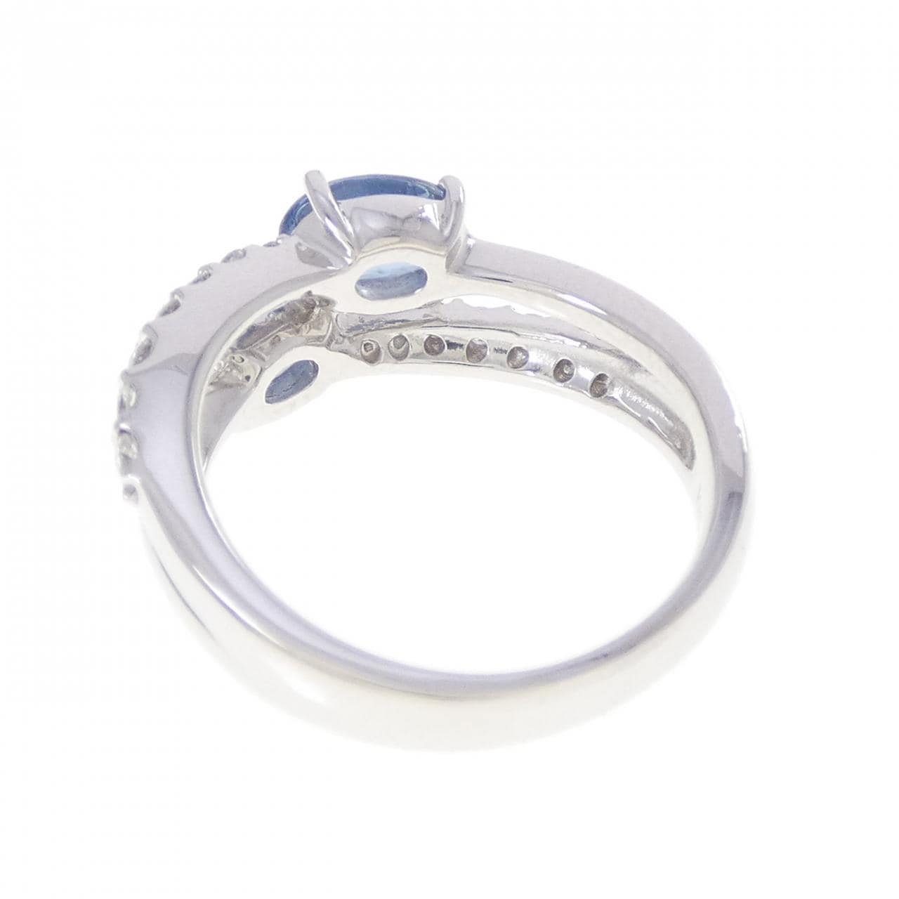 K18WG アクアマリン リング 0.85CT