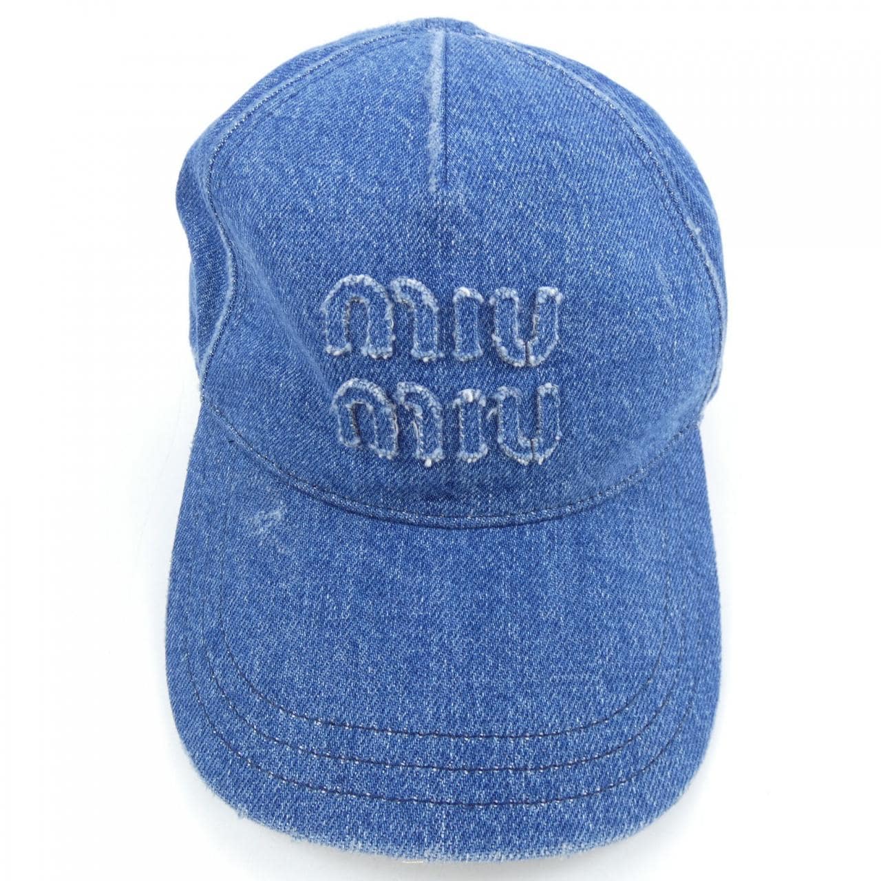 ミュウミュウ MIU MIU デニムベースボールキャップ 5HC179 2CL4 キャップ
