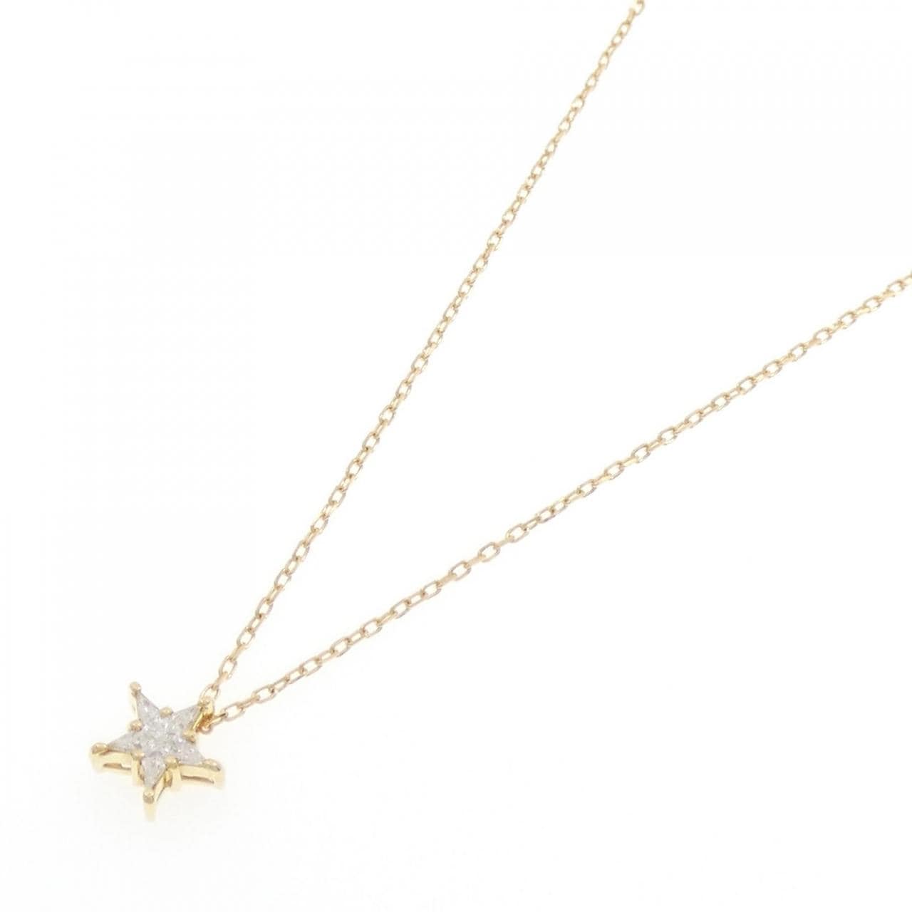 K18YG star Diamond necklace 0.10CT