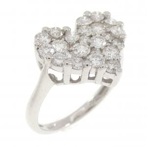 K18WG ハート ダイヤモンド リング 1.00CT
