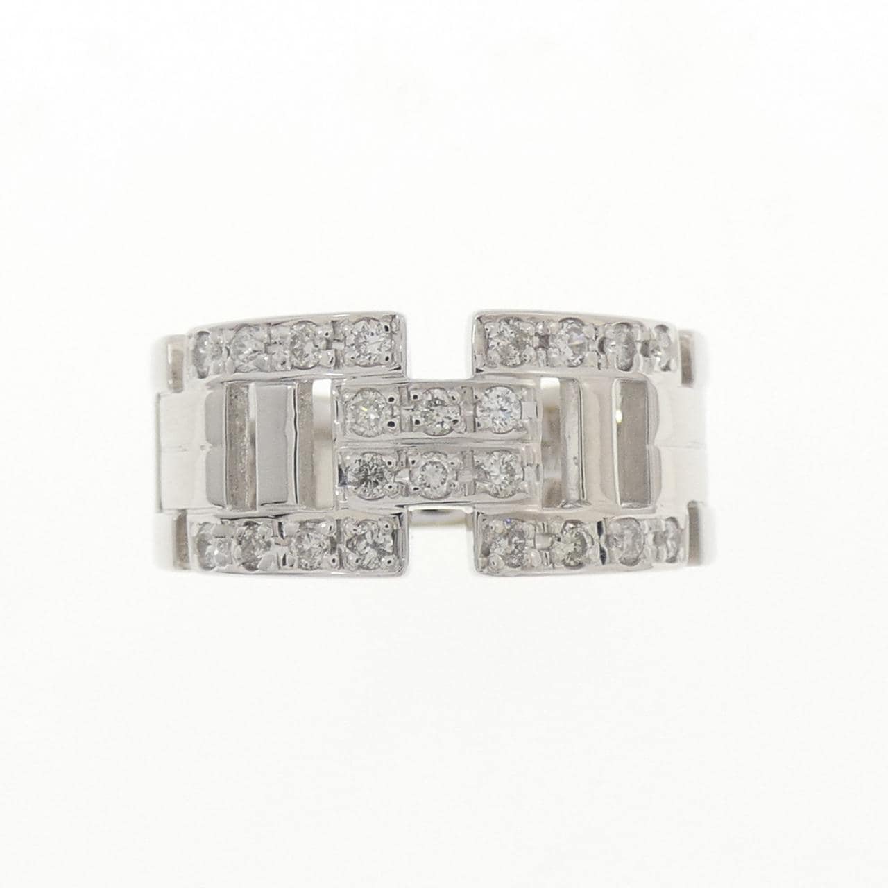 K18WG パヴェ ダイヤモンド リング 0.30CT