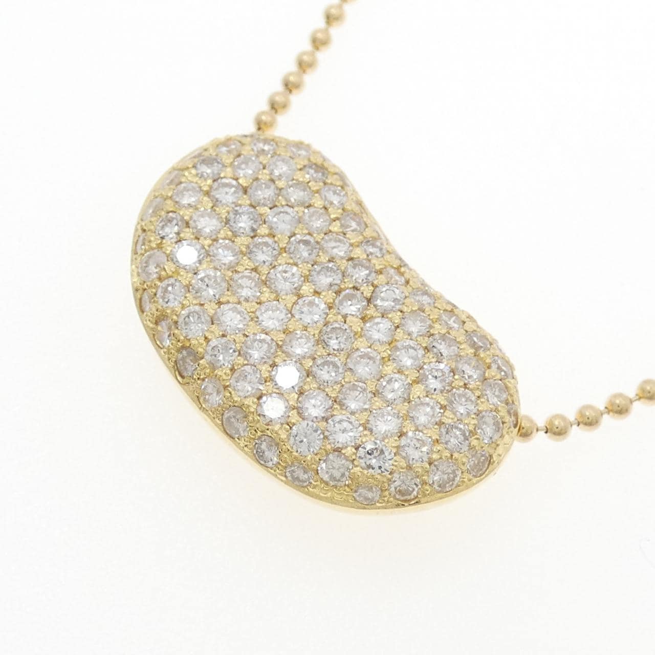 K18YG パヴェ ダイヤモンド ネックレス 2.10CT