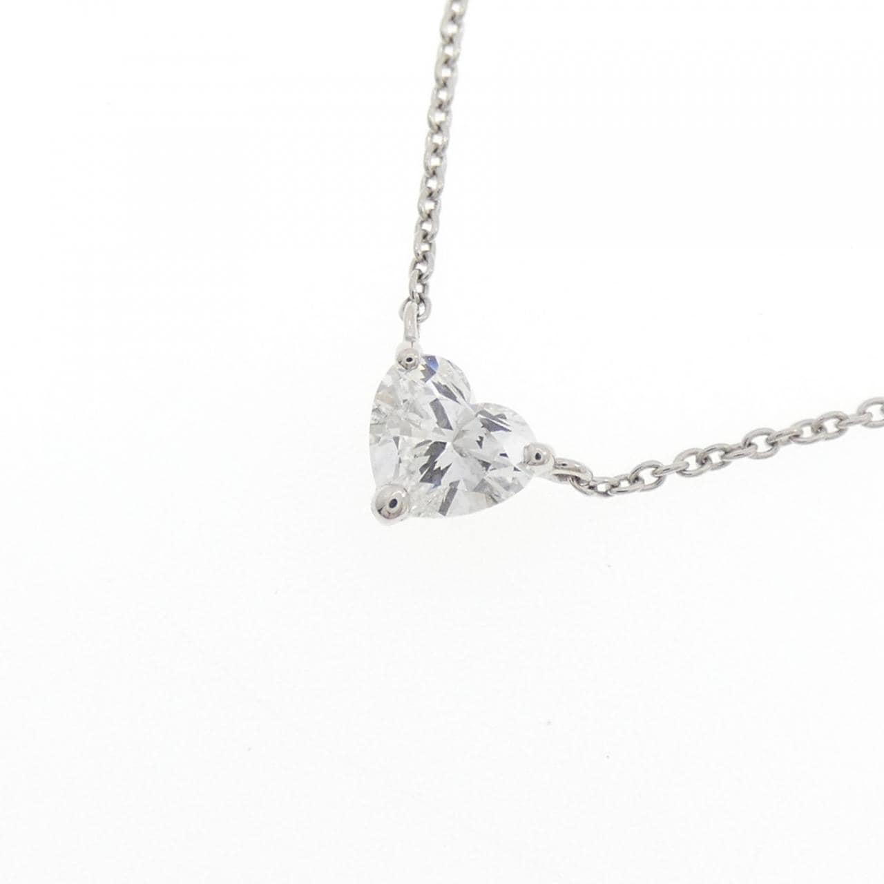 【リメイク】PT900/PT850 ダイヤモンド ネックレス 0.351CT F SI1 ハートシェイプ