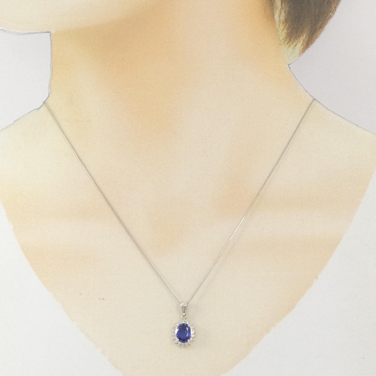 PT/PT850 サファイヤ ネックレス 1.24CT