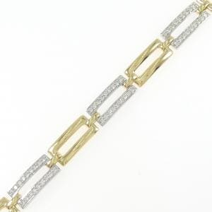 K18YG/PT900 ダイヤモンド ブレスレット 1.01CT