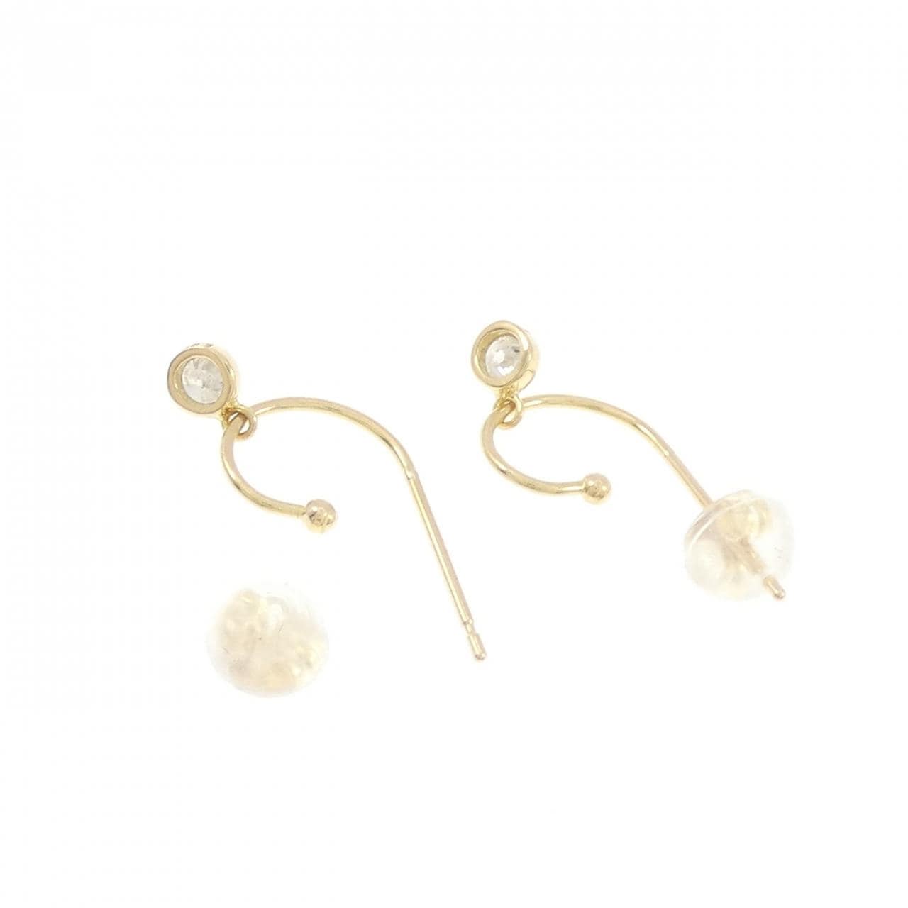 K18YG ダイヤモンド ピアス 0.14CT