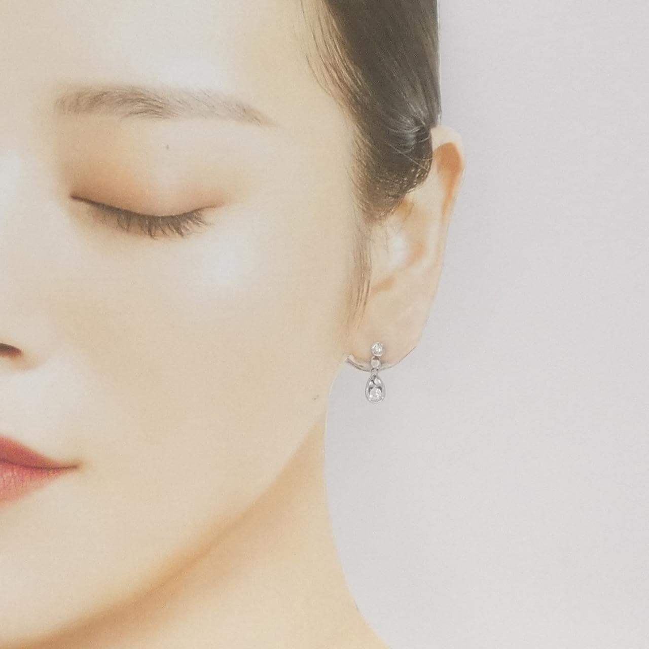 PT900 ダイヤモンド ピアス 0.24CT