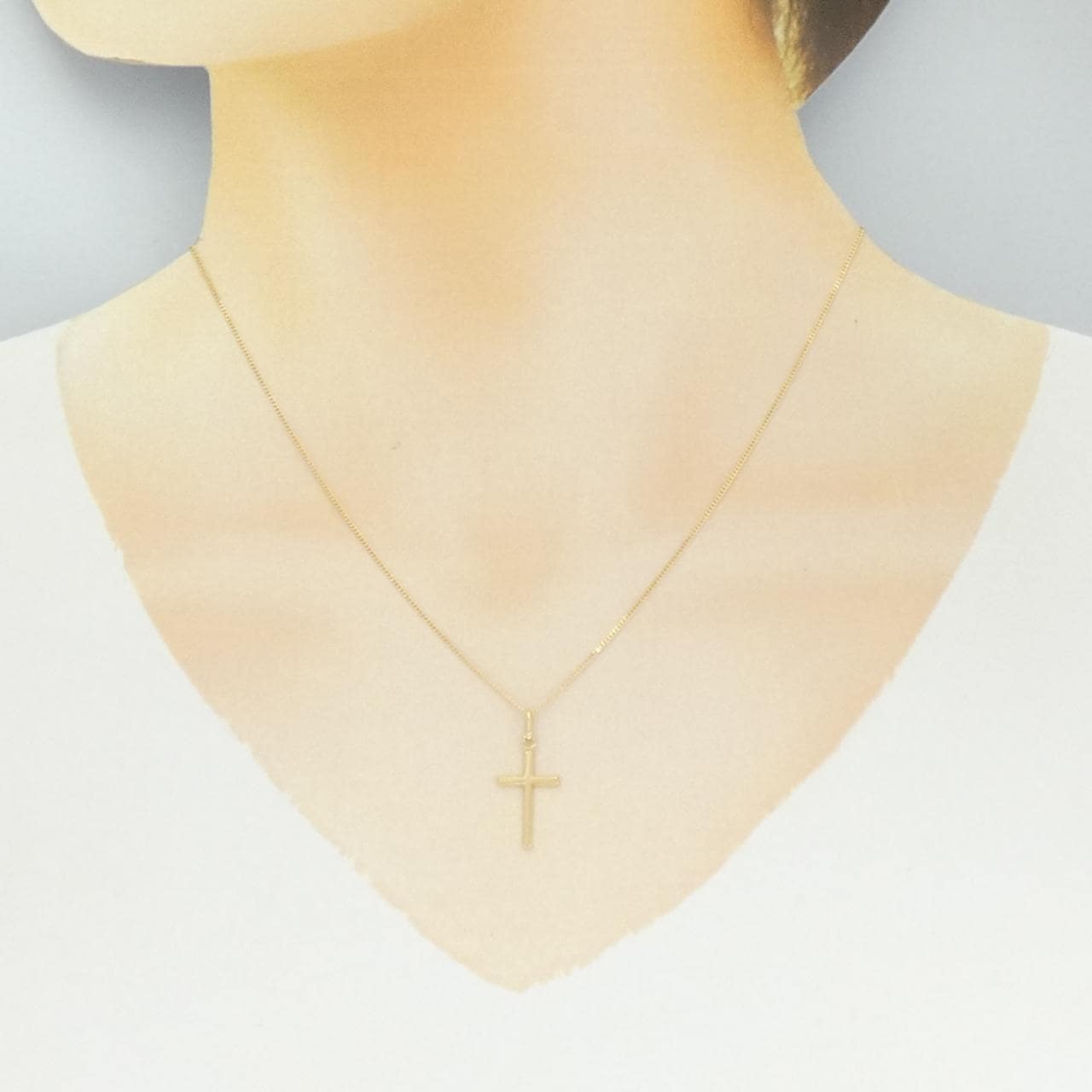 K18YG クロス ネックレス