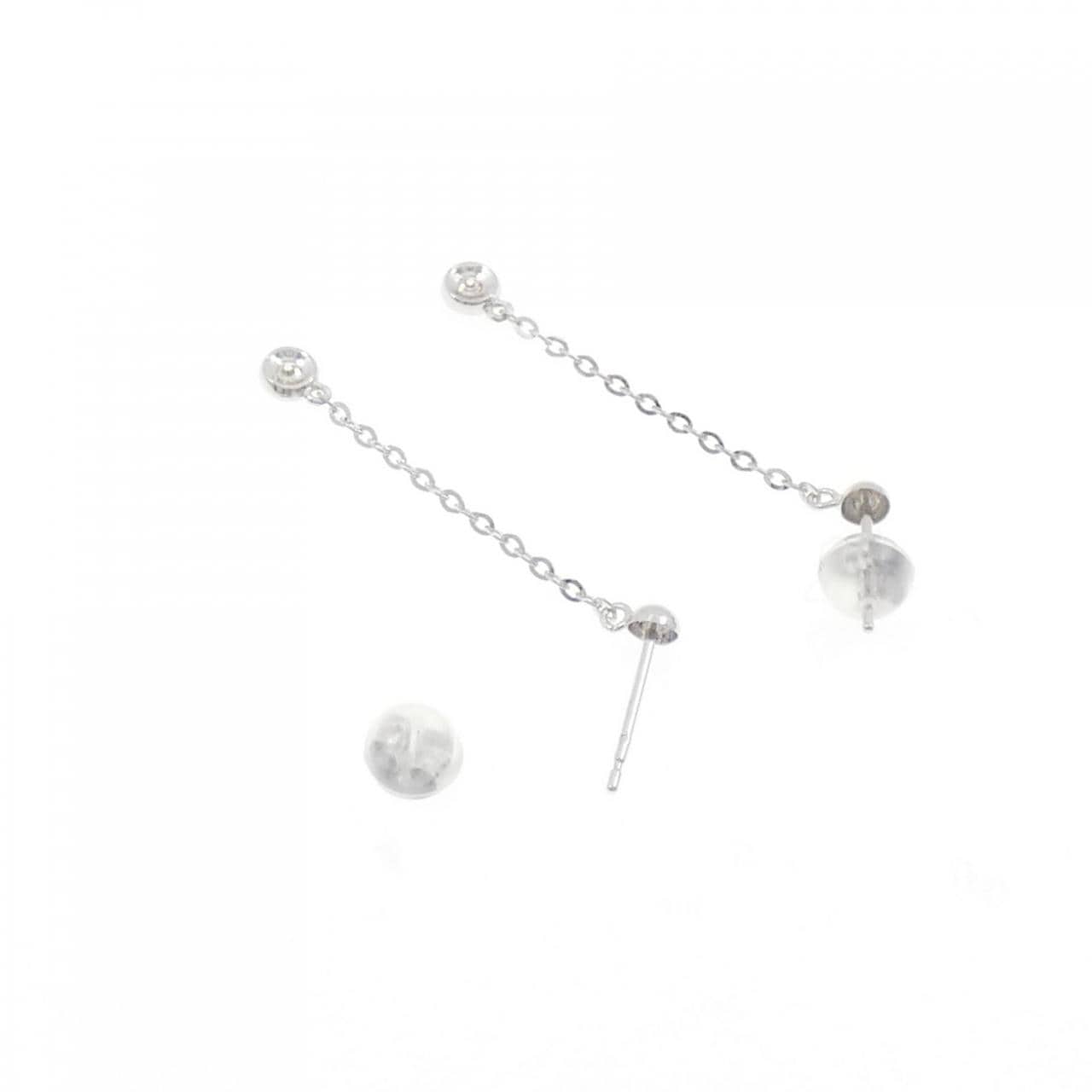 K14WG ダイヤモンド ピアス