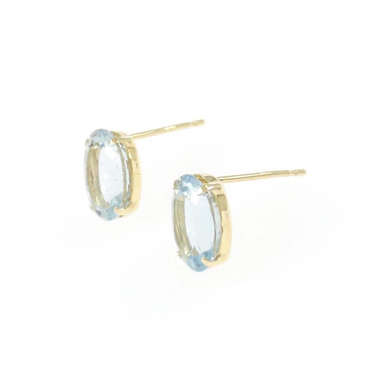 K18YG アクアマリン ピアス 2.00CT