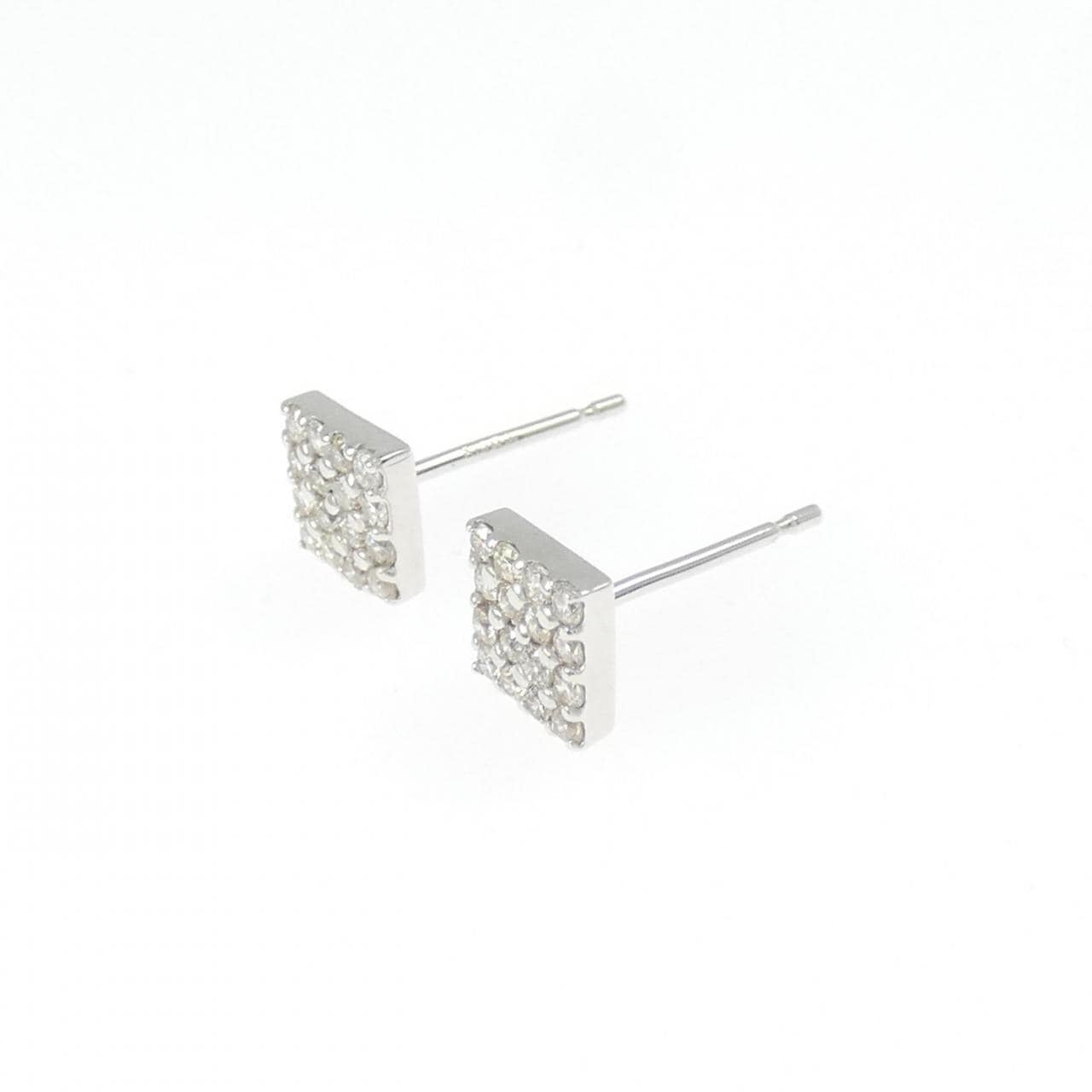 K18WG ダイヤモンド ピアス 0.30CT