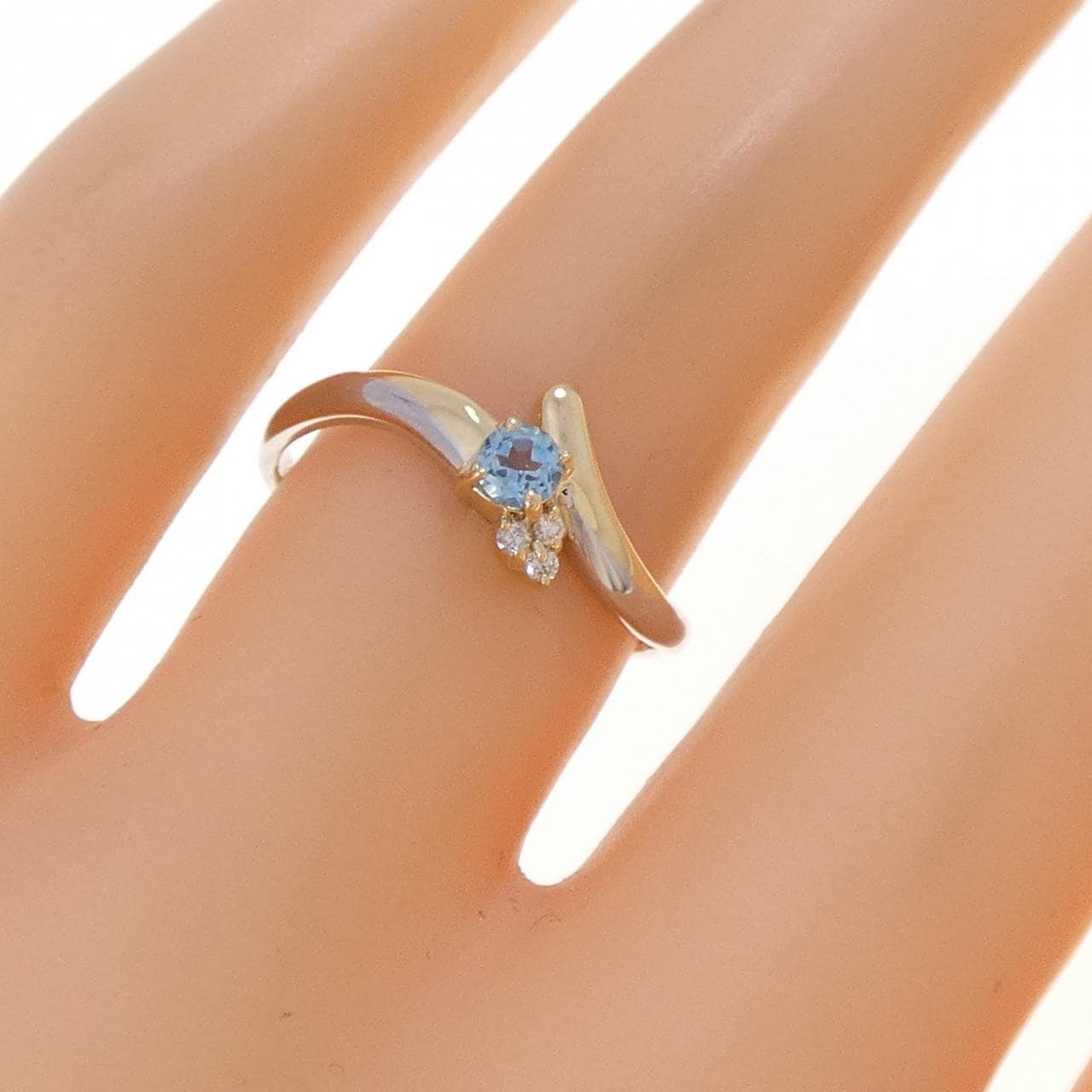 PT900/K18YG ブルートパーズ リング