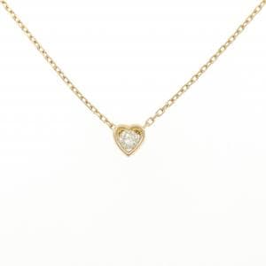 K18YG ハート ダイヤモンド ネックレス 0.18CT