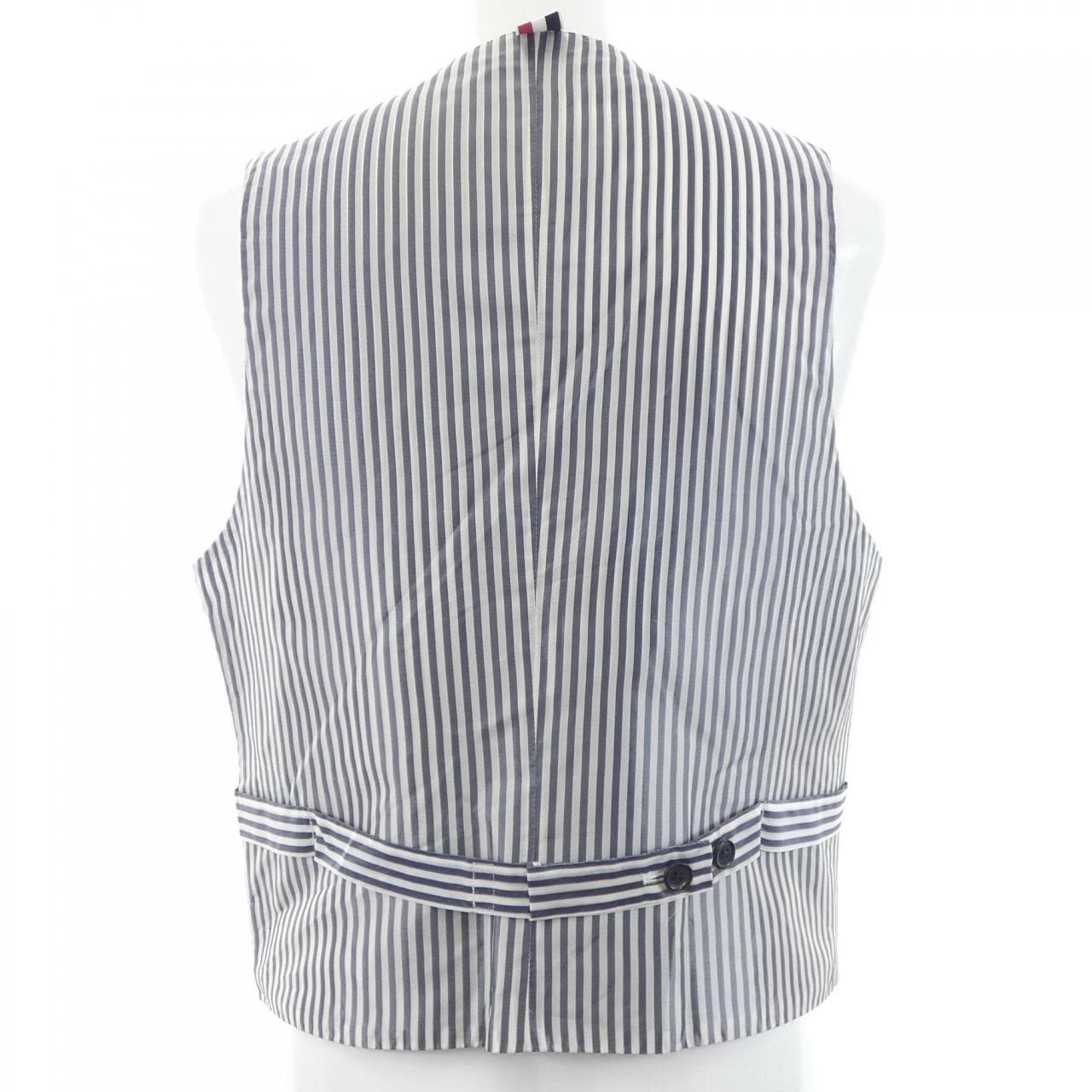 トムブラウン THOM BROWNE ツイル5ボタンベスト MVC001A ベスト