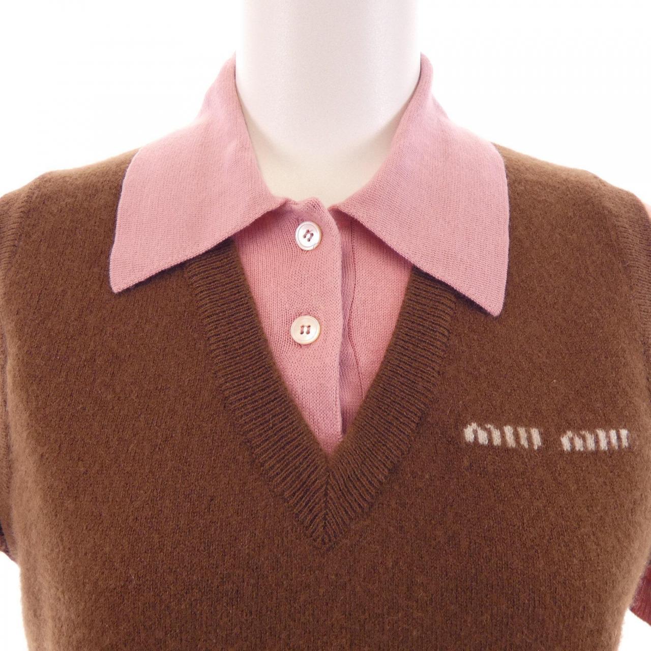 ミュウミュウ MIU MIU ポロセーター MMLA57 SOOO 16ON ニット