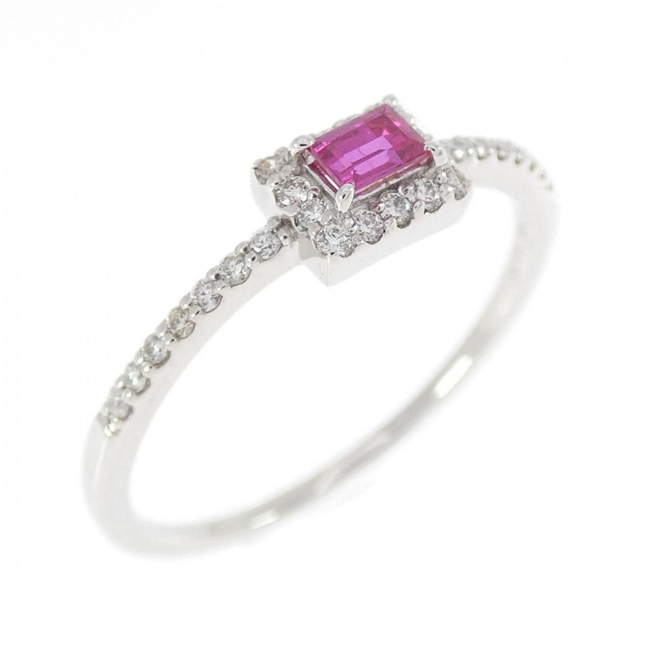 PT950 ルビー リング 0.13CT