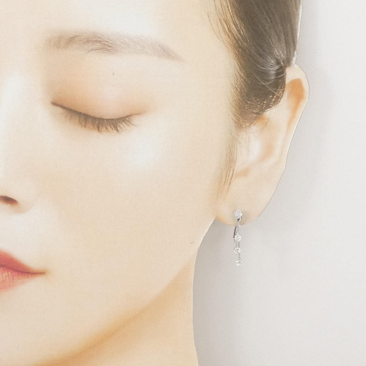 PT900/K14WG ダイヤモンド イヤリング 0.60CT