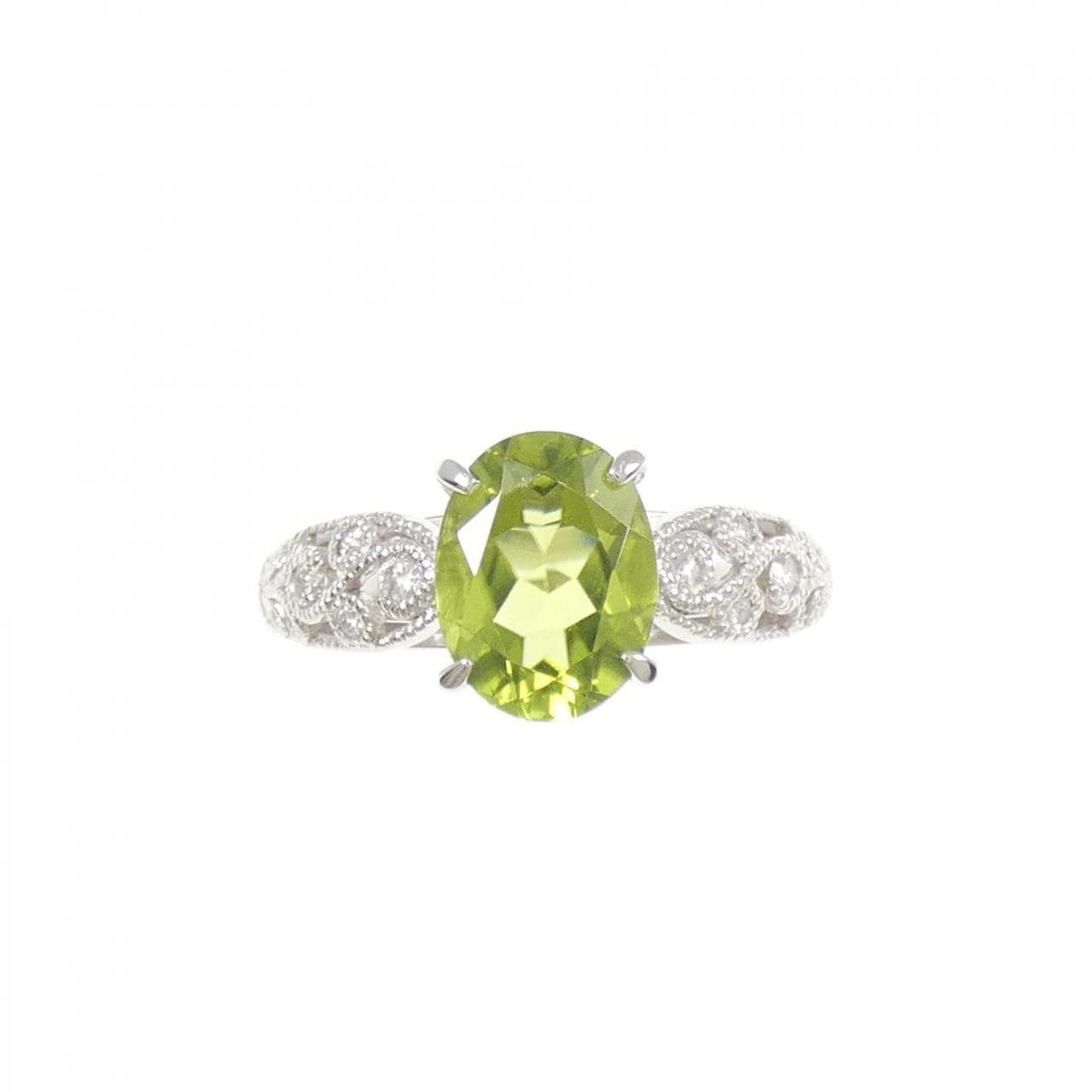 PT900 Peridot Ring 1.97CT