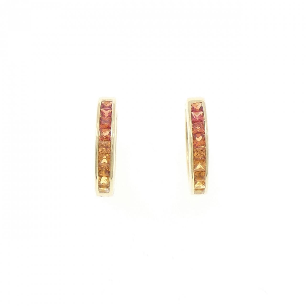 K18YG サファイヤ ピアス 2.04CT
