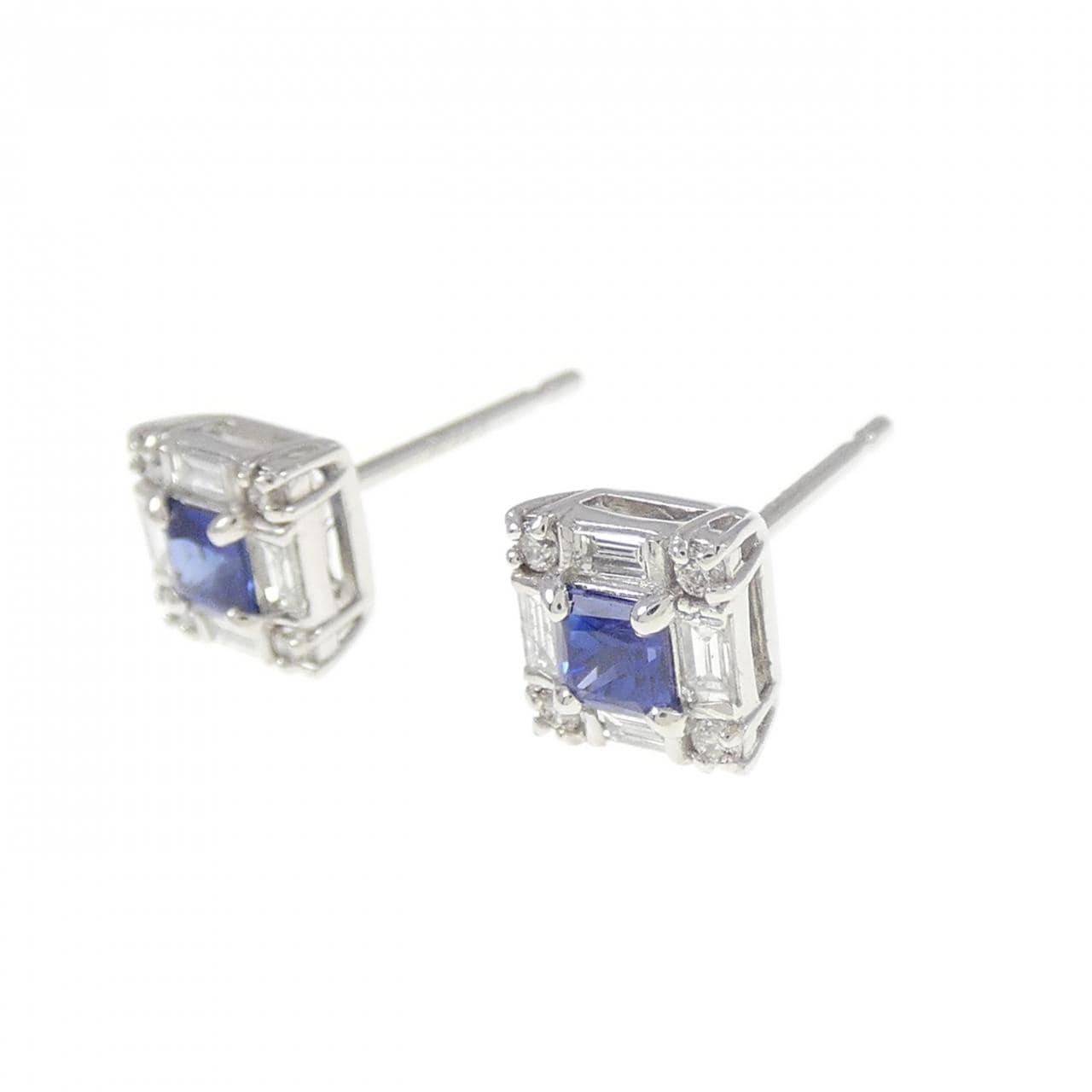 【新品】PT サファイヤ ピアス 0.29CT