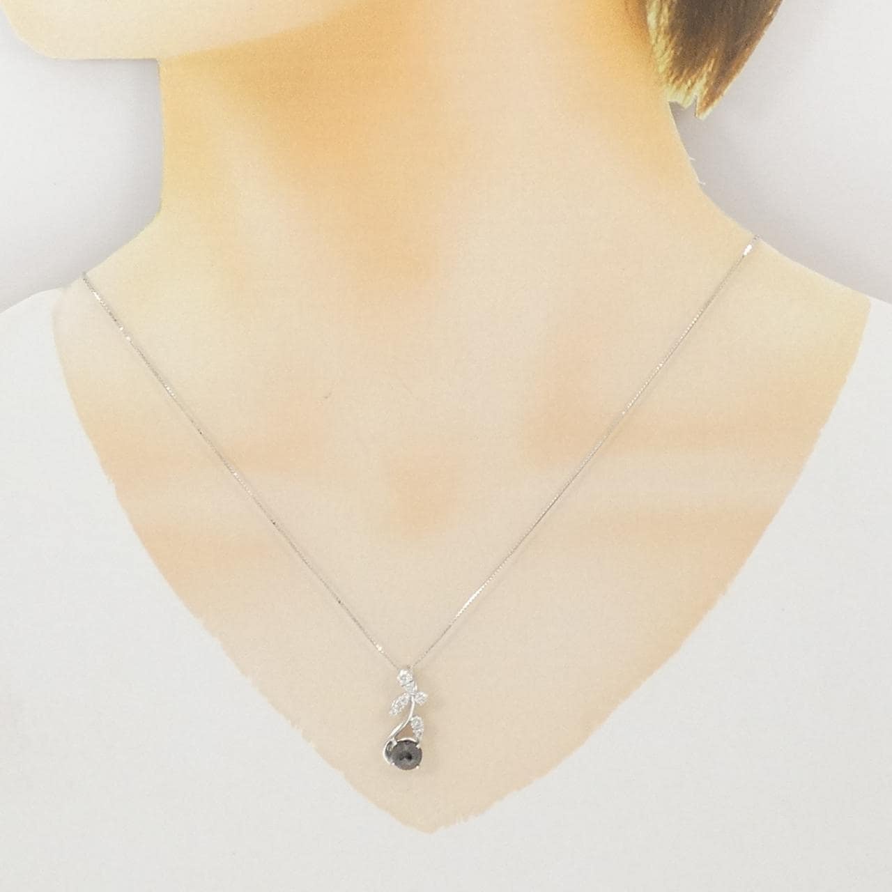 K18WG ダイヤモンド ネックレス 1.32CT