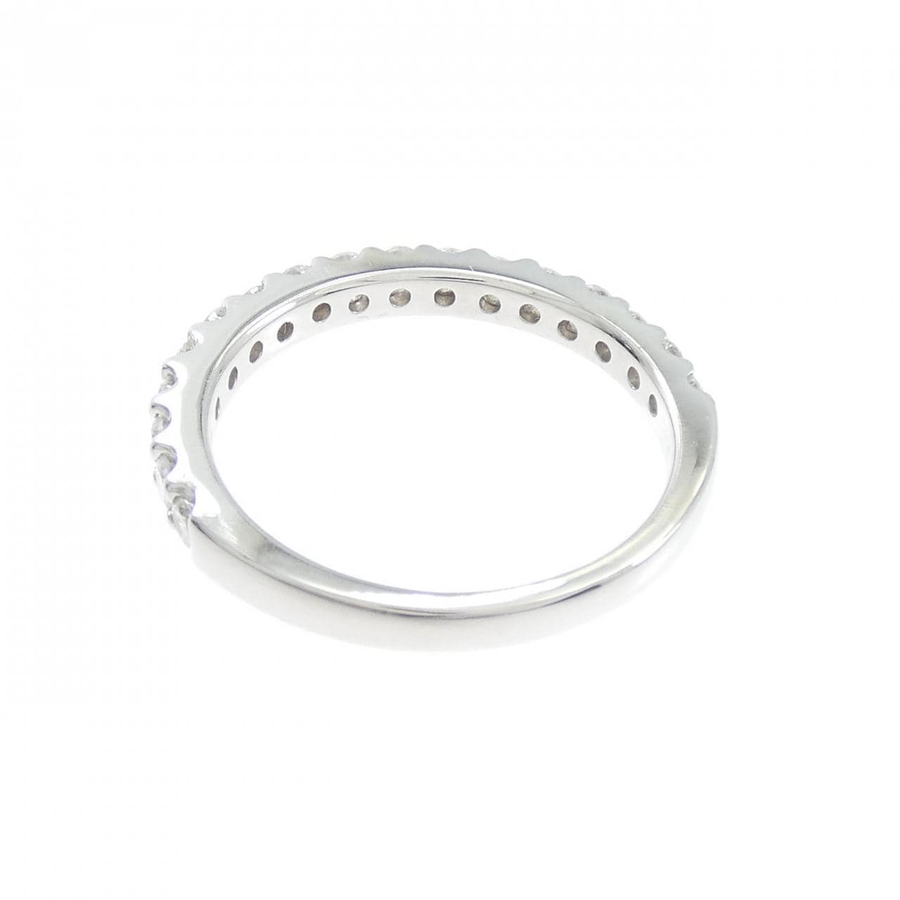 K18WG ハーフエタニティ ダイヤモンド リング 0.60CT