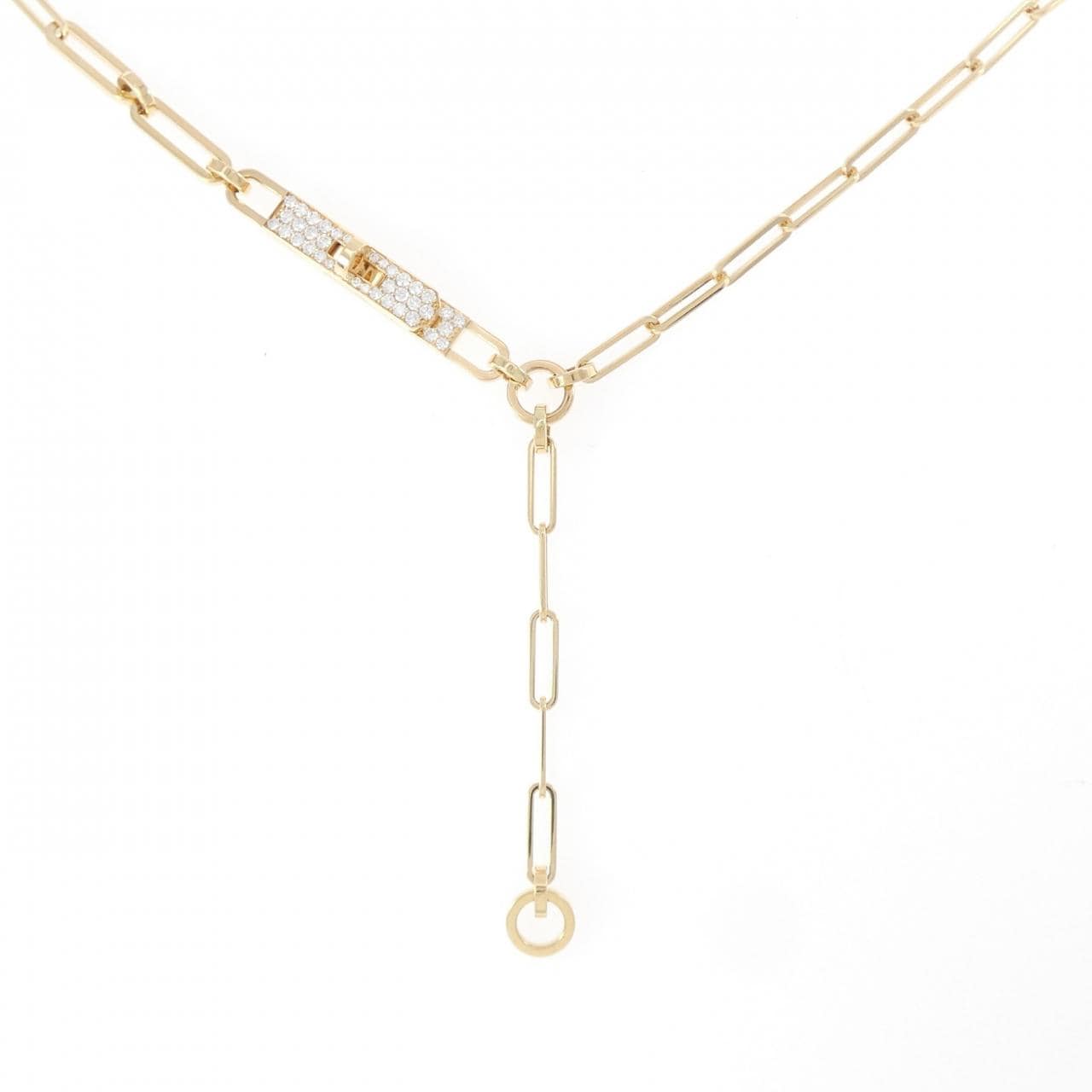 エルメス ケリー チェーン ラリアット スモール ネックレス 0.62CT