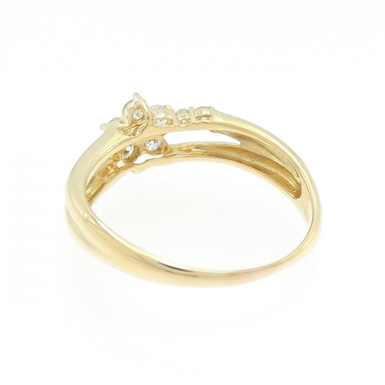 K18YG フラワー ダイヤモンド リング 0.34CT