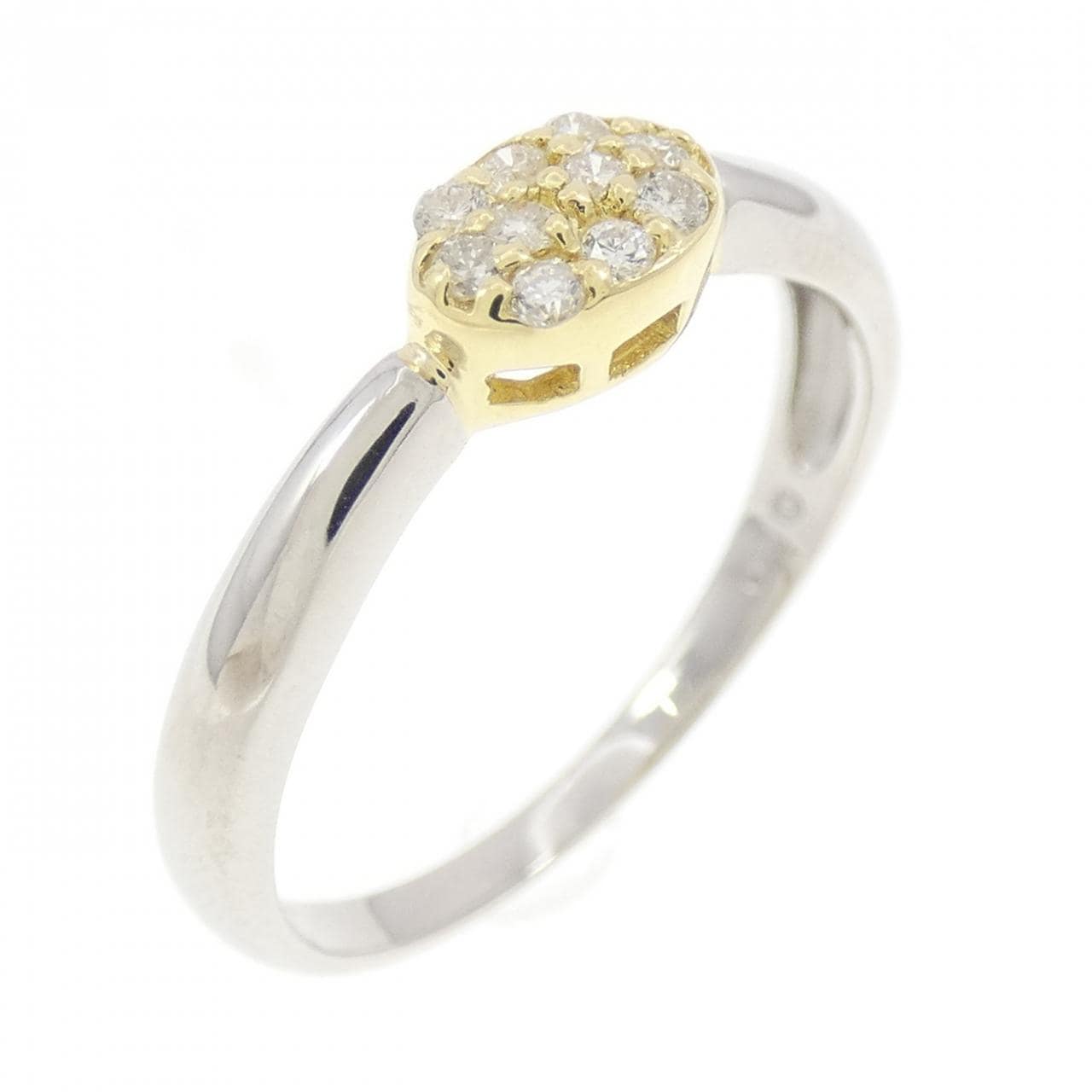 PT900/K18YG Diamond Ring 0.10CT