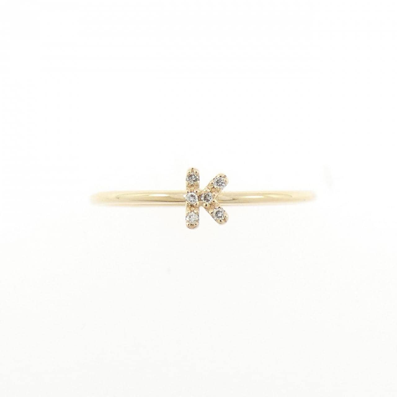 クミキョク イニシャル ダイヤモンド リング 0.01CT