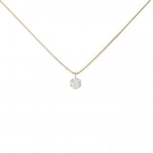K18YG ソリティア ダイヤモンド ネックレス 0.257CT