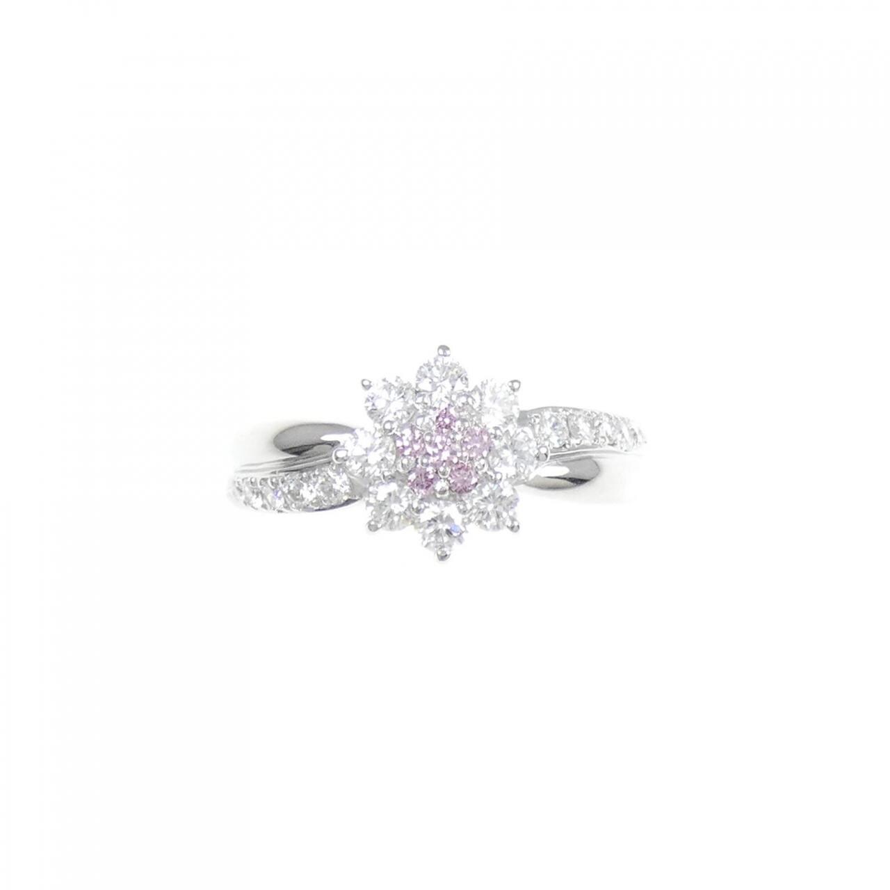 PT900 花粉粉色钻石指 0.07CT