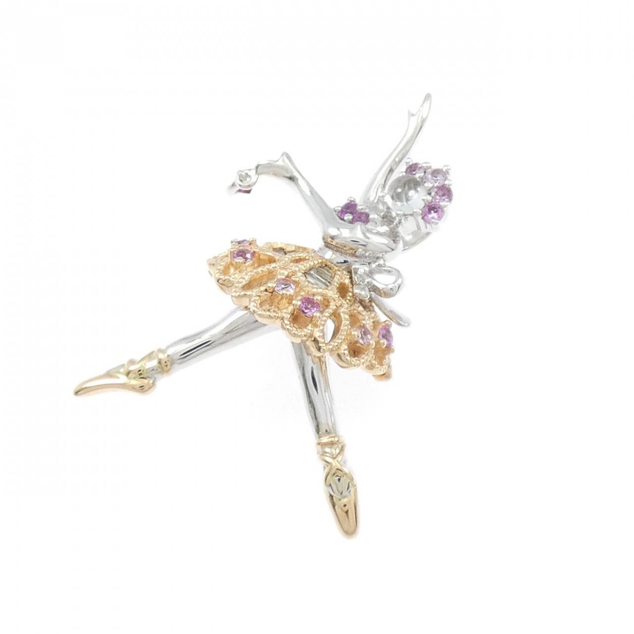 K18WG/K18PG カラーストーン ペンダント