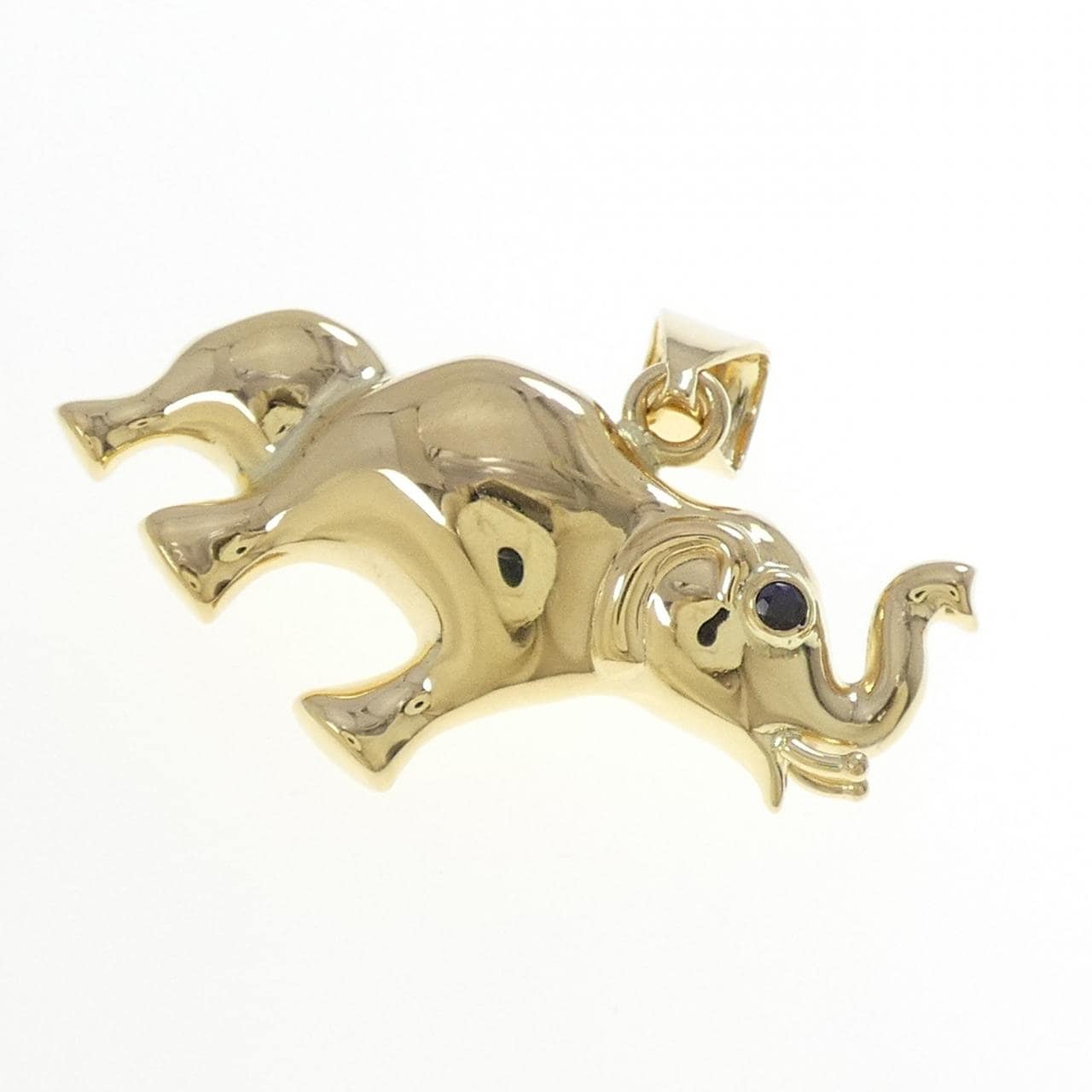 750YG エレファント サファイヤ ペンダント