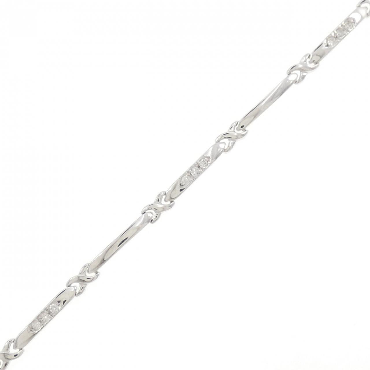 K18WG ダイヤモンド ブレスレット 0.12CT