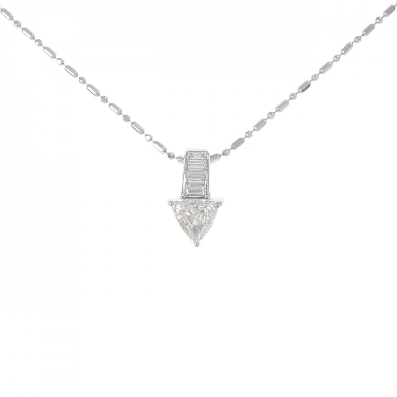 PT900/PT850 ダイヤモンド ネックレス 0.741CT H SI1 ファンシーカット