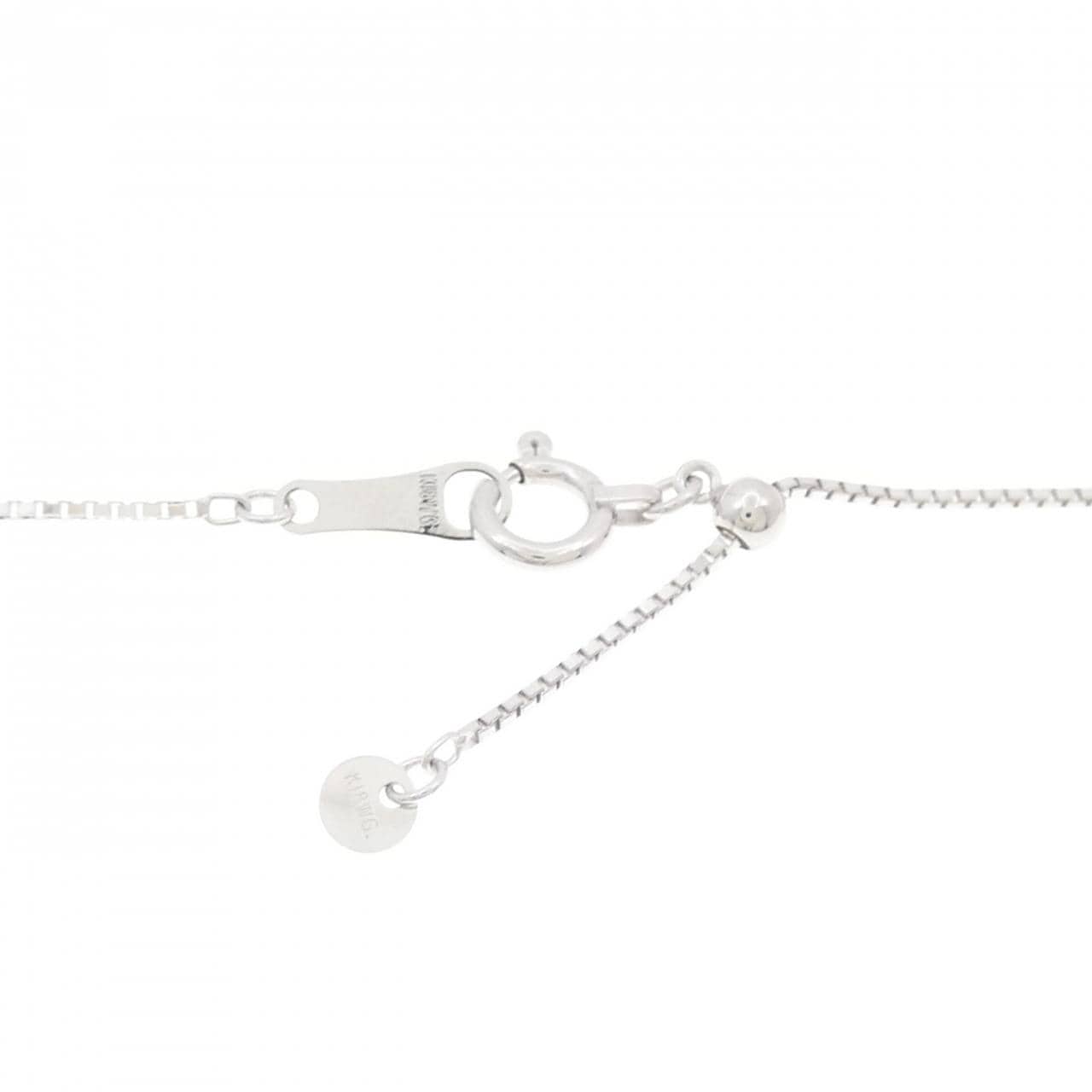 K18WG クロス ダイヤモンド ネックレス 0.76CT