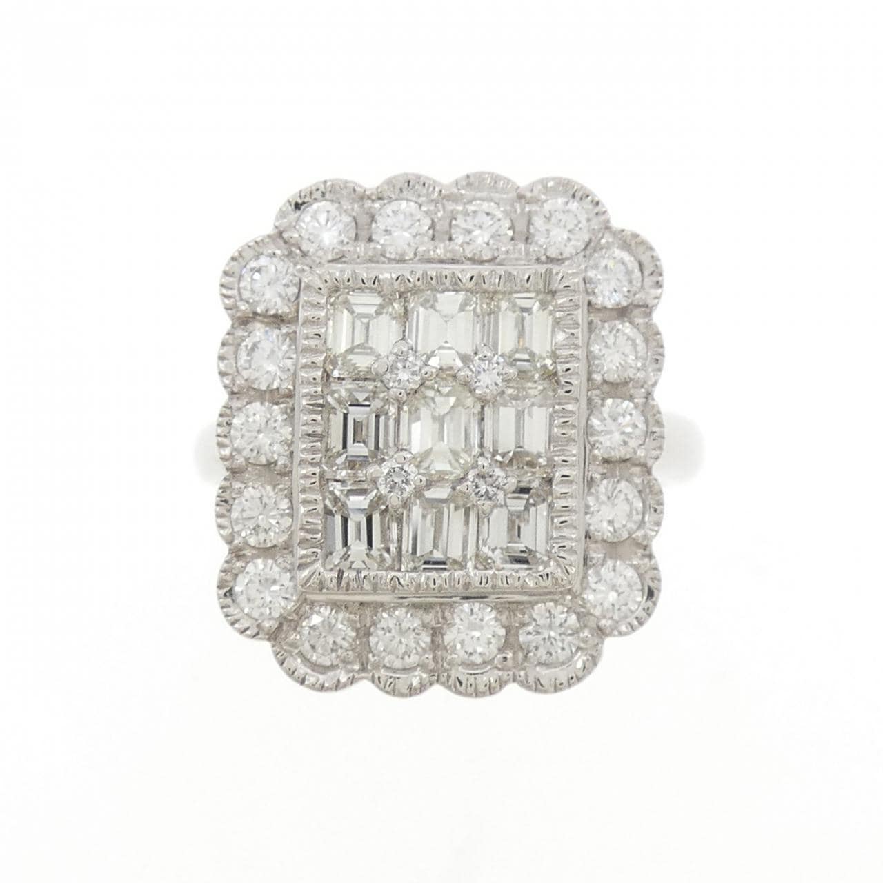 PT900钻石戒指，2.18克拉