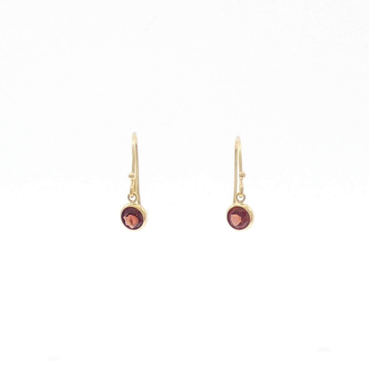 K18YG ガーネット ピアス