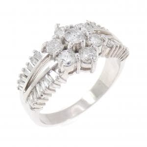 PT900 フラワー ダイヤモンド リング 1.00CT