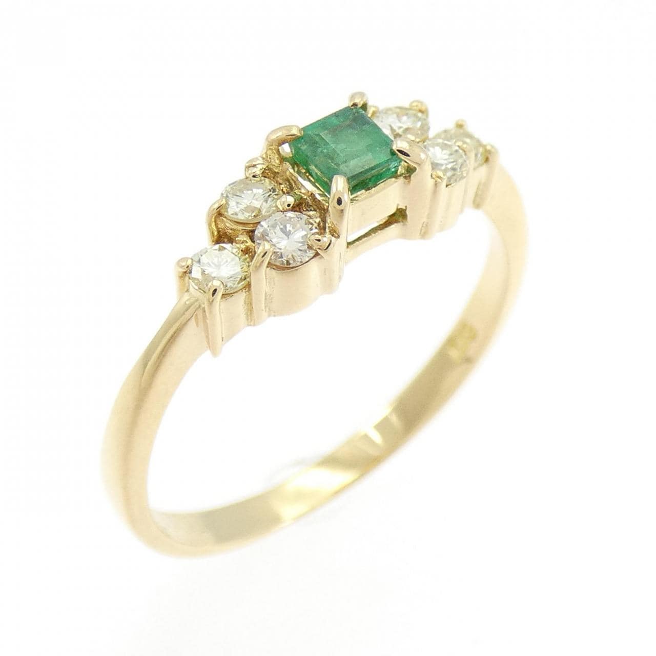 K18YG エメラルド リング 0.13CT