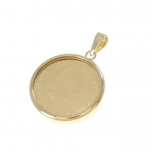 K18YG(枠) コイン ペンダント