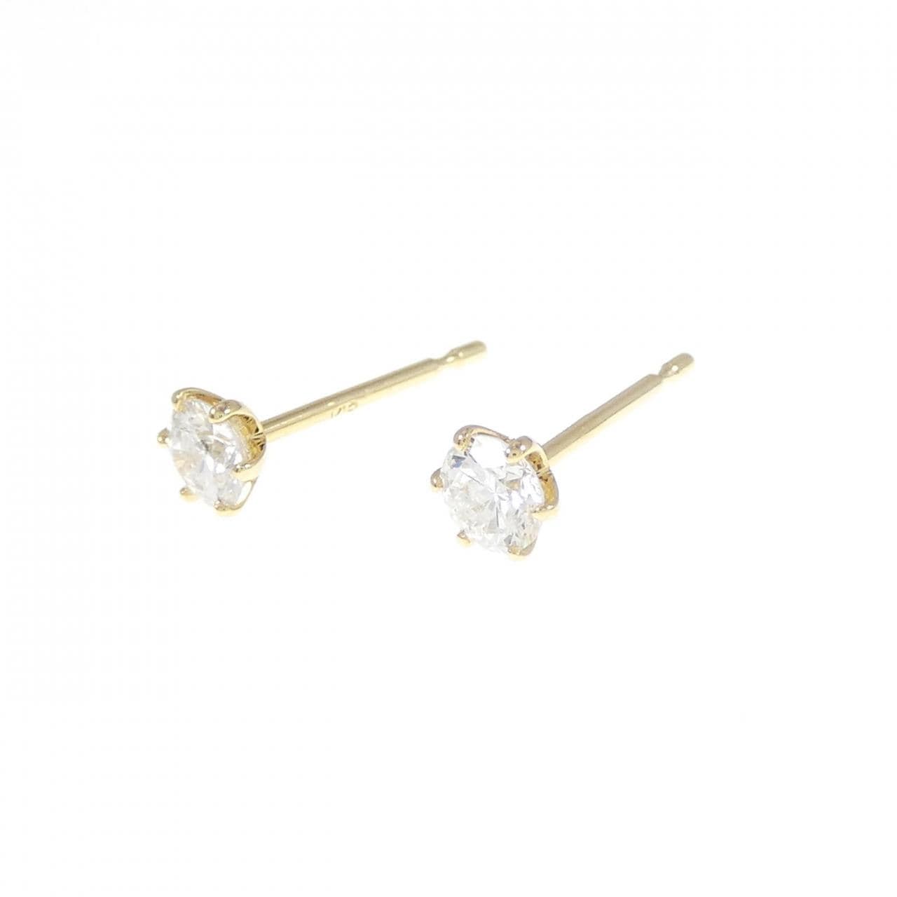 【リメイク】K18YG ダイヤモンド ピアス 0.200CT 0.214CT G SI2 VG-GOOD