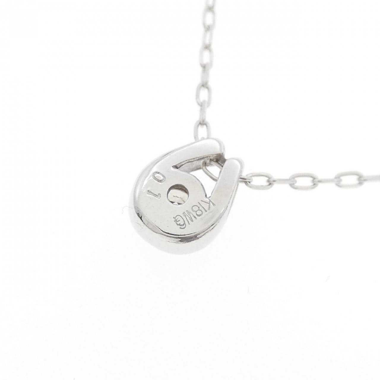 K18WG ダイヤモンド ネックレス 0.1CT