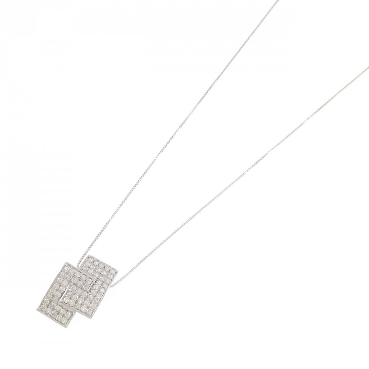 K18WG ダイヤモンド ネックレス 1.05CT