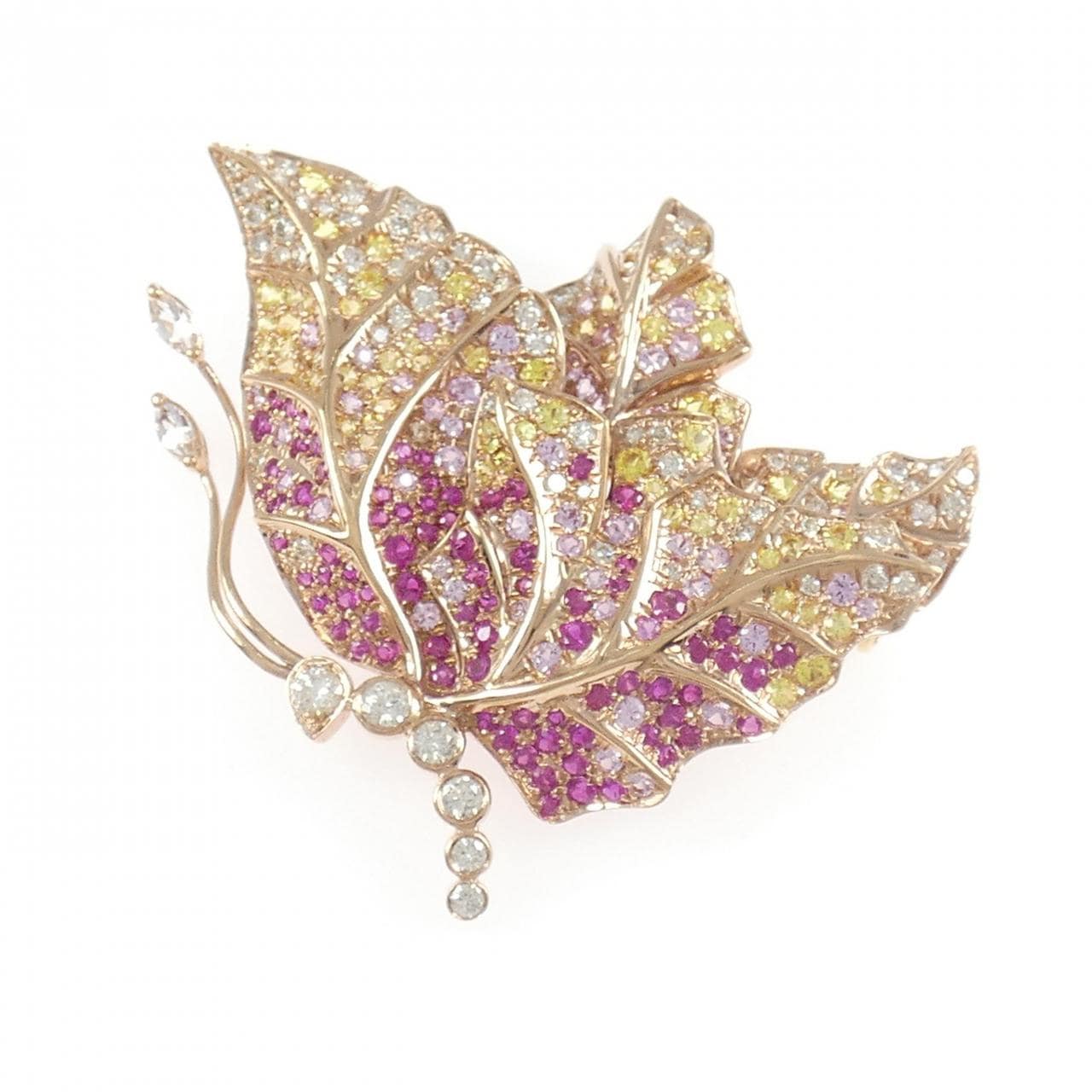 750PG カラーストーン ブローチ